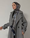 Kemeri Tokalı Füme Kaşe Kaban