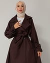 Kemeri Tokalı Kahve Kaşe Kaban