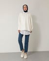 Kolları Dikiş Detaylı Ekru Sweat