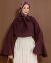 Kolu Volanlı Bordo Tunik