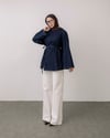 Lacivert Pelerin Denim Tunik