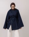 Lacivert Pelerin Denim Tunik