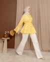 Martha Düğmeli Kıraşlı Sarı Gömlek