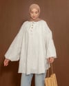 Mini Pullu Beyaz Tunik