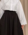 Nervürlü Siyah Gabardin Etek