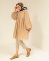 Oversize Bej Gofre Tunik