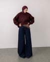 Oversize Bordo Triko Kazak