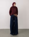 Oversize Bordo Triko Kazak