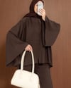 Oversize Büzgülü Kahve Takım