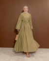 Oversize Doblin Yağ Yeşili Elbise