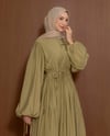 Oversize Doblin Yağ Yeşili Elbise