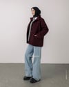 Oversize Düğmeli Bordo Ceket