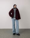 Oversize Düğmeli Bordo Ceket