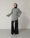 Oversize Gri Triko Tunik