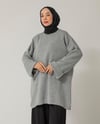 Oversize Gri Triko Tunik