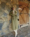 Oversize Kemeri Tokalı Çağla Trençkot
