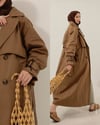Oversize Kemeri Tokalı Kahve Trençkot