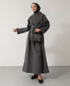 Oversize Kemerli Füme Sweat Elbise