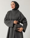 Oversize Kemerli Füme Sweat Elbise