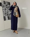 Oversize Lacivert Triko Elbise