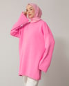 Oversize Pembe Triko Tunik