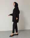 Oversize Taş İşlemeli Siyah Triko Kazak