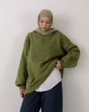 Oversize Yeşil Triko Kazak