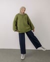 Oversize Yeşil Triko Kazak