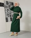 Oversize Zümrüt Yeşili Triko Elbise