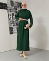 Oversize Zümrüt Yeşili Triko Elbise