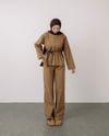 Pantolonlu Gabardin Camel Takım