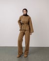 Pantolonlu Gabardin Camel Takım