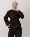 Pantolonlu Gabardin Kahve Takım