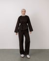 Pantolonlu Gabardin Kahve Takım