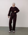 Pantolonlu Gabardin Mürdüm Takım