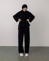 Pantolonlu Gabardin Siyah Takım