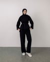 Pantolonlu Gabardin Siyah Takım