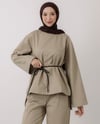 Pantolonlu Gabardin Su Yeşil Takım