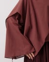 Pelerin Detaylı Bordo Bluz