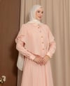 Pelerin Detaylı Pembe Elbise
