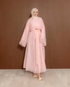 Pelerinli Pembe Elbise