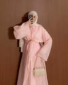 Pelerinli Pembe Elbise