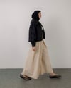 Pileli Krem Pantolon