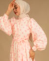 Puantiye Desenli Pembe Elbise