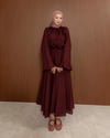 Rosalinda Fırfır Detaylı Bordo Takım