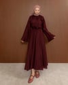 Rosalinda Fırfır Detaylı Bordo Takım