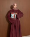 Rovani Basic Bordo Keten Elbise