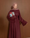Rovani Basic Bordo Keten Elbise