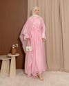 Şal Yaka Pembe Elbise