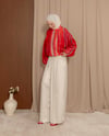 Salaş Bağcıklı Krem Pantolon